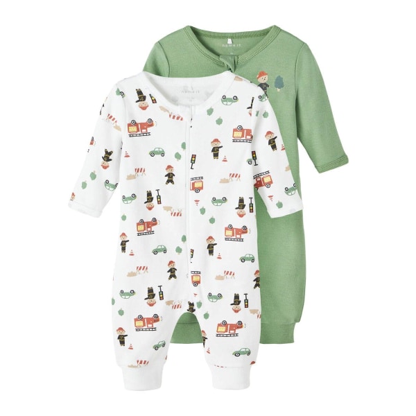 Name it Baby Pyjamas 2-Pack, Grön, Storlek 50