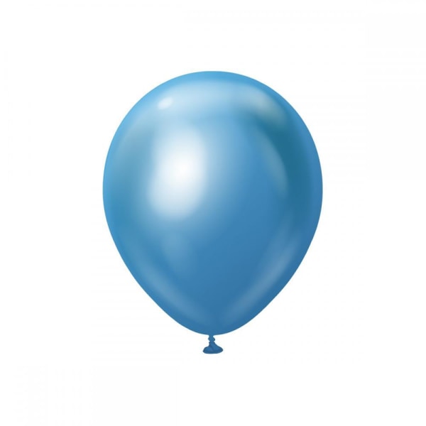 Latex balloner 10-Pack Blue Chrome Pro, 30 cm - Ballonkongen