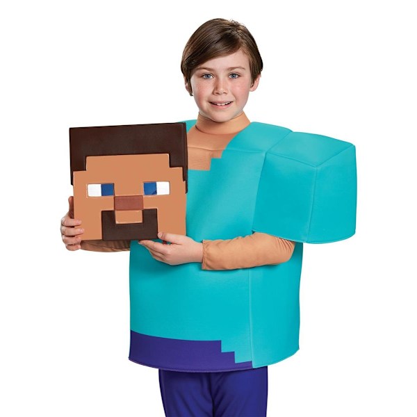Minecraft Classic Utklädning Steve 4-6 år.
