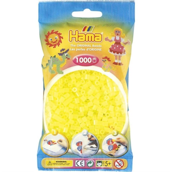 Hama Beads Midi 1000 kpl, neonkeltainen