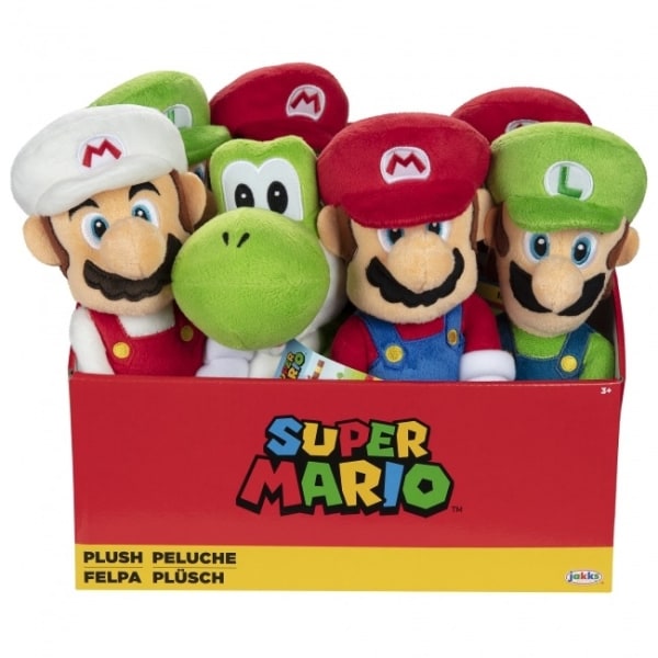 Super Mario Figur Plys Assorteret, 23 cm, 1 stk