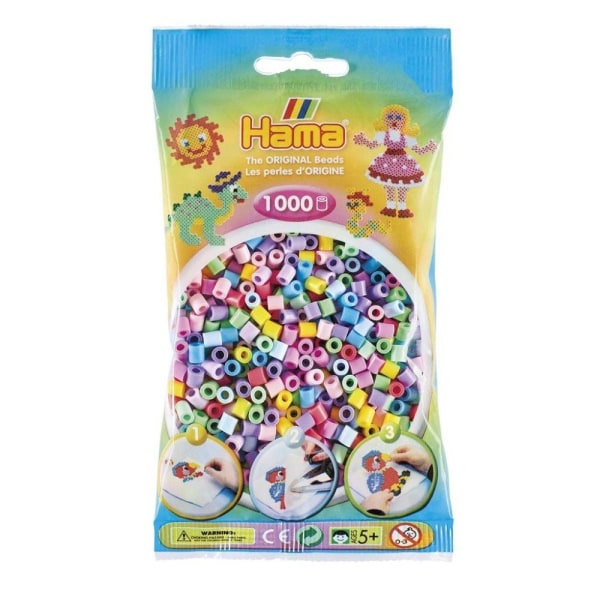 Hama Beads Midi 1000 stk, Bland 50 Pastelfarver