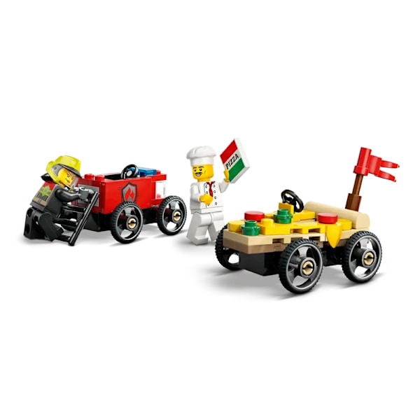 Lego City 60458 Pizzabil mot brandbil racingpaket