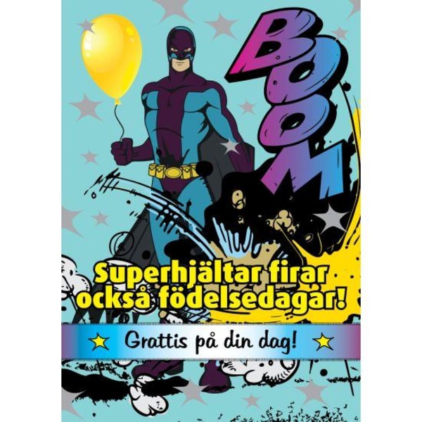 Enkelt Barnkort Superhjältar firar också födelsedagar -  Spader