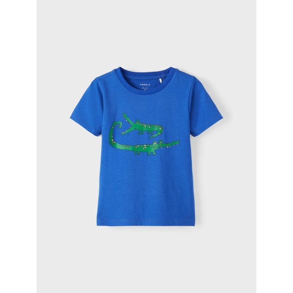 Name it Mini Blue Crocodile T-shirt, størrelse 110