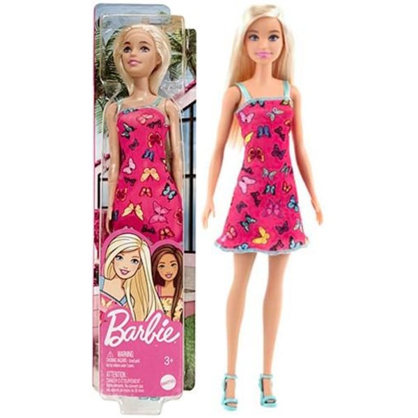 Barbie Fashionistas -nukke, vaaleanpunainen mekko Multicolor