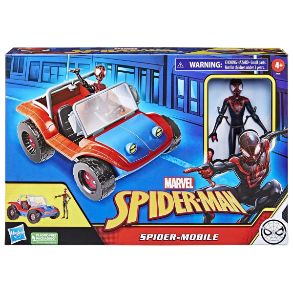 Marvel Spider-Man Miles Morales -figuuri ajoneuvolla
