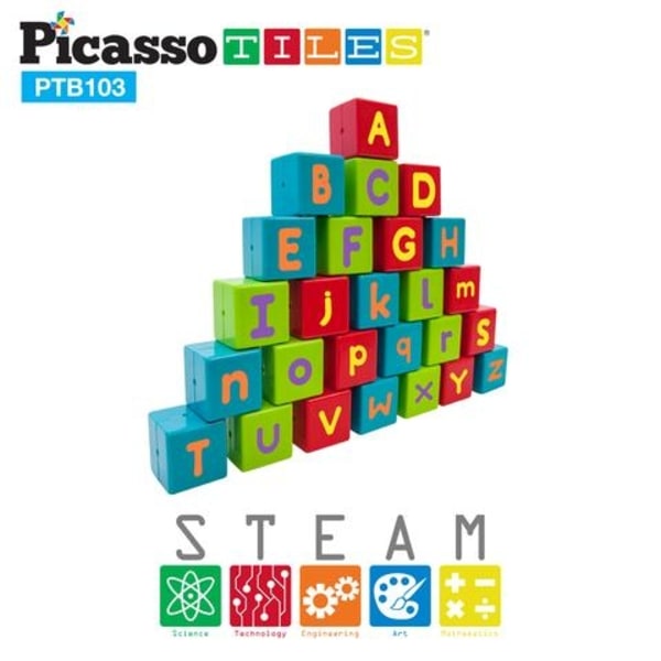 Picasso-Tiles Bristle Blocks 103 Bitar, Tåg multifärg