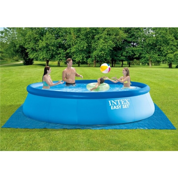 Intex Easy Set Pool 457 x 107 cm inkl. filterpumpe, sikkerhedstrin