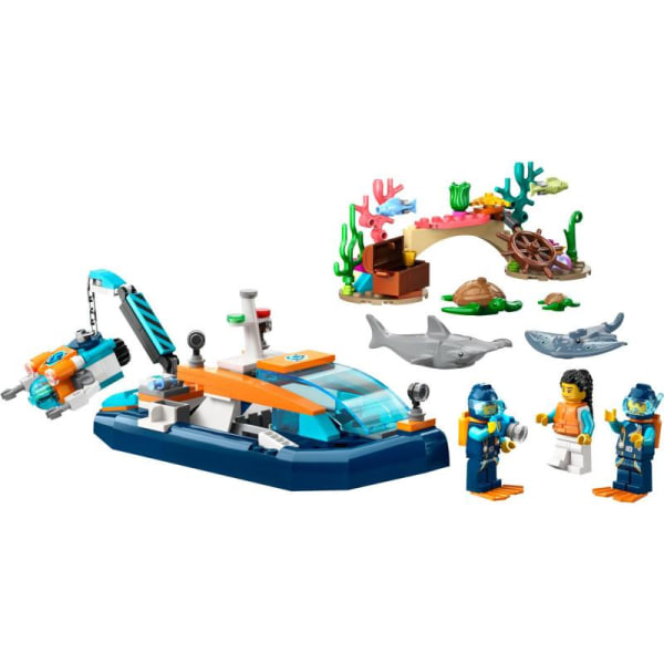 LEGO City 60377 tutkimusmatkailija ja sukellusvene