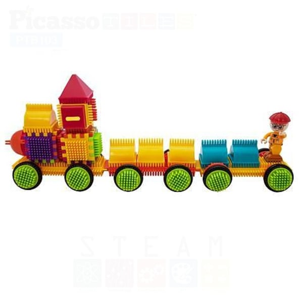 Picasso-Fliser børsteblokke 103 stykker, tog Multicolor