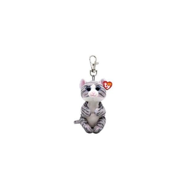 TY Beanie Bellies Clip Mitzi Grey Tabby Cat