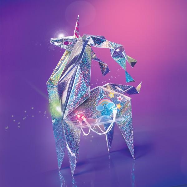 Holografisk Light Up Origami Unicorn, Unicorn håndværk - Kalikå