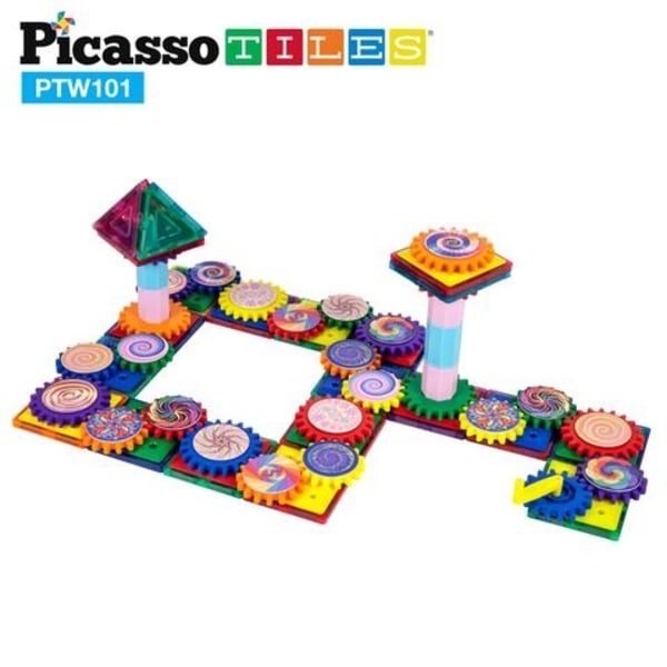 Picasso-Tiles Kugghjul 101 Bitar multifärg