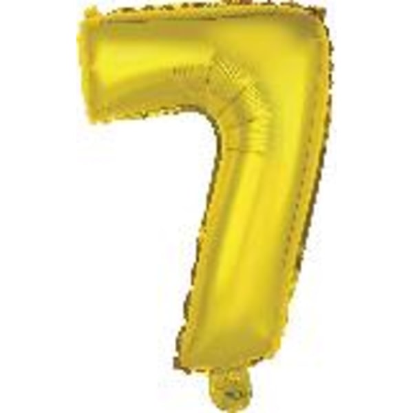 Gaggs folieballon nummer ballon nummer 7, 86 cm, guld