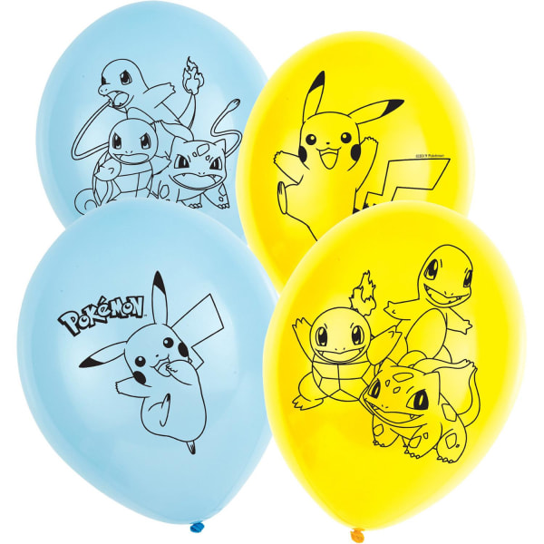 Pokemon balloner 6-pak Multicolor
