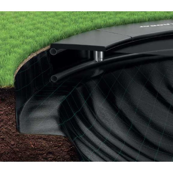 Acrobat Buried Trampolin Primus Flat 427 x 305 cm, Sort