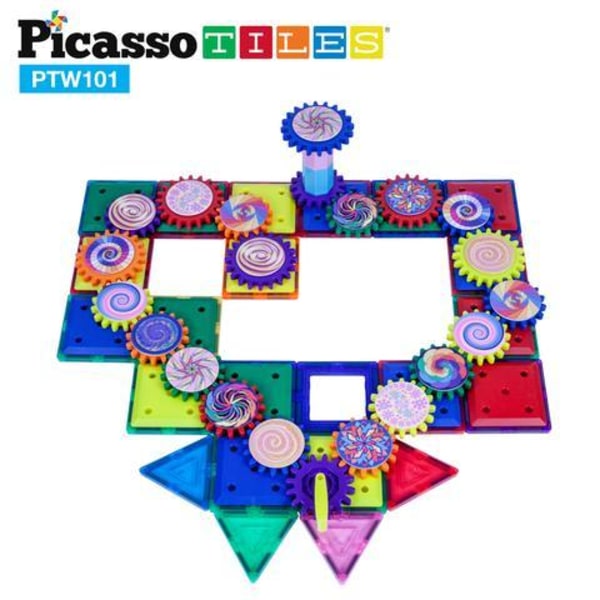Picasso-Tiles Kugghjul 101 Bitar multifärg