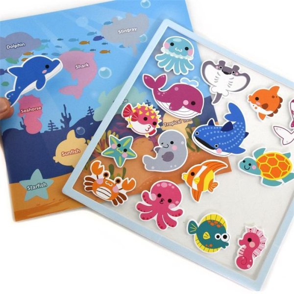 Stickers Learning Puzzle, Ocean - Robetoy
