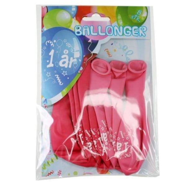 Annual Balloons 1 Year Pink - Tinka