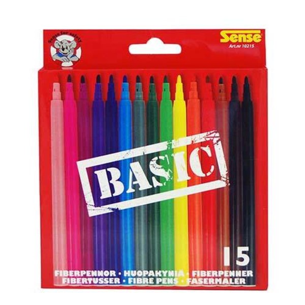 Sense Fiberpennor Basic 15-Pack