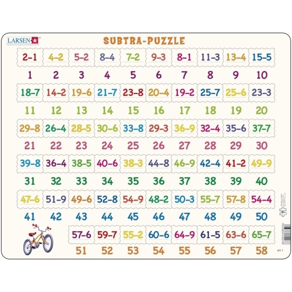 Subtraktionspussel, Subtra-Puzzle -  Larsen