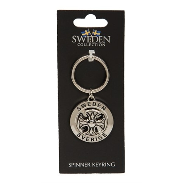 Ruotsi Souvenir Spinner avaimenperä, kukka
