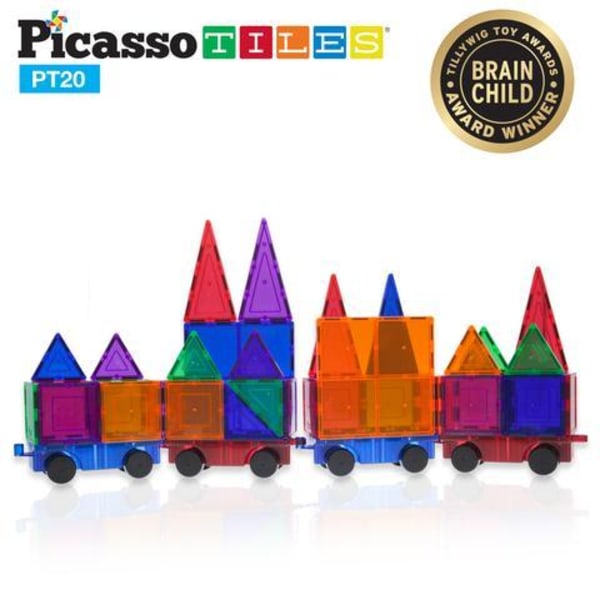 Picasso-Tiles Car Truck Set 2 bitar Natur