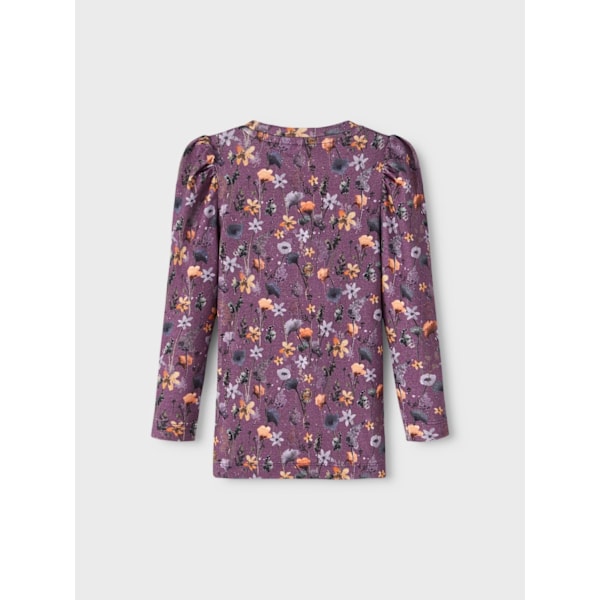 Name it pitkähihainen toppi, violetti kukkainen, koko 86 Multicolor