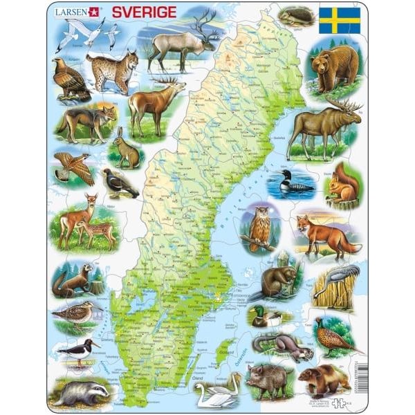 Kortpuslespil, Sverige med dele af vores dyreliv Larsen
