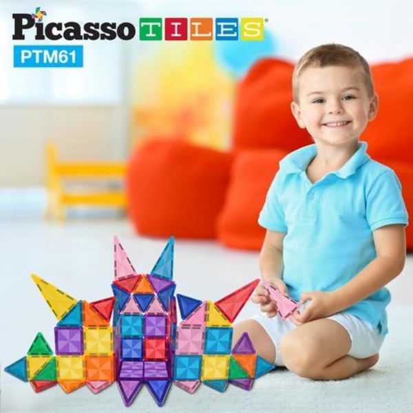 Picasso-Tiles 61 bitar MINI Natur