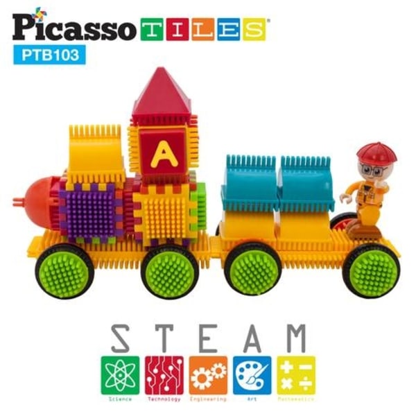 Picasso-Fliser børsteblokke 103 stykker, tog Multicolor