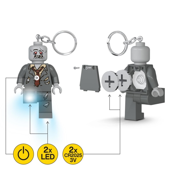 LEGO ikonisk nøglering med lampe, zombie Multicolor