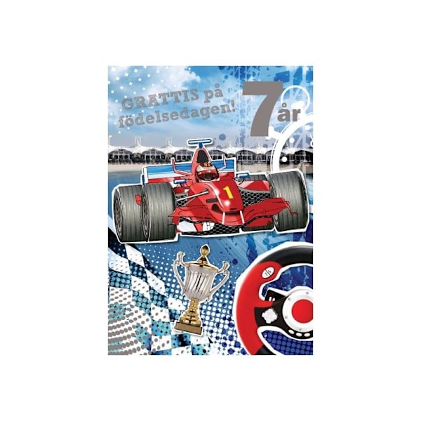 Enkelt Barnkort 7 År, Formel 1 - Spader