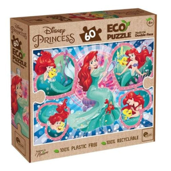 Disney Eco Puzzle 60 Pieces, Prinsessa Multicolor