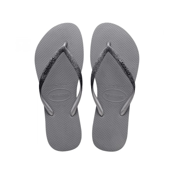 Hawaiian flip flops Slim Sparkle, Grå 41/42