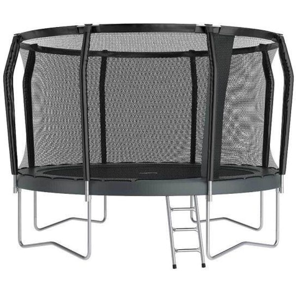 Acrobat Rund Trampolin Orbit Pro 427 cm, Mørkegrå/sort