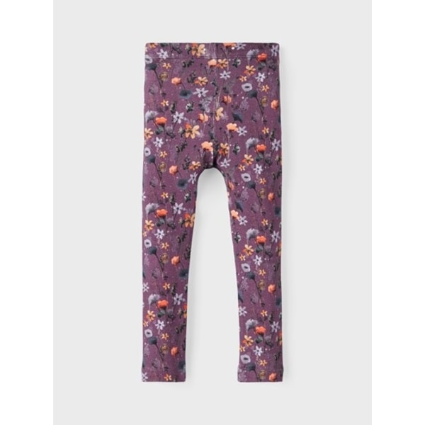 Name it Leggings, Lilablommig, Storlek 98 multifärg