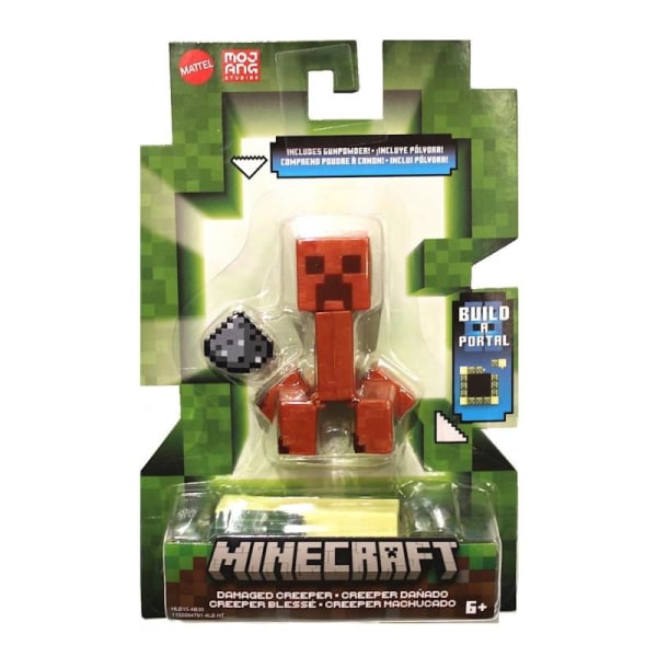 Minecraft Biome rakentaa figuuria, vaurioitunutta Creeperä Multicolor