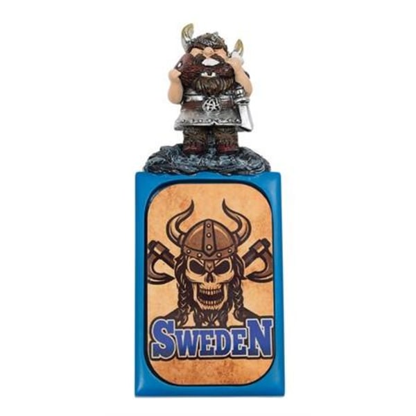 Sweden Souvenir Magnet Viking med horn og kranie