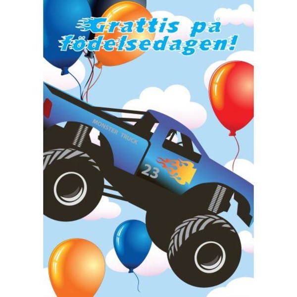 Easy Kids Card Tillykke med fødselsdagen, Bil - Spader