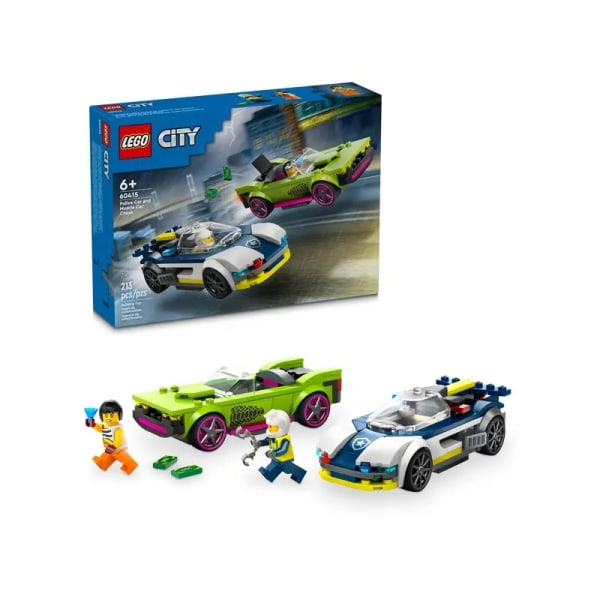 LEGO City 60415 Jagt med politibil og muskelvogn