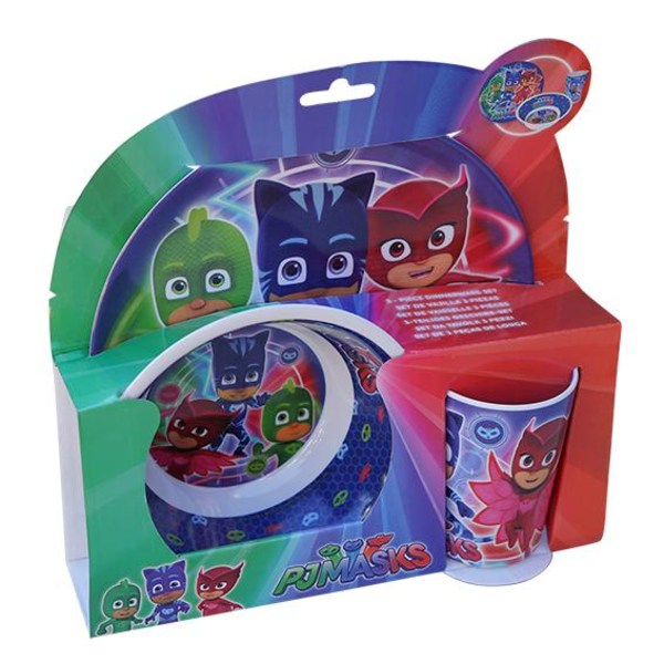 Madsæt PJ Mask 3 Dele - Barbo Toys