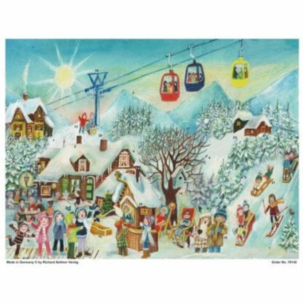 Stor Adventskalender Vinterbørn - Bromma Kortforlag Multicolor