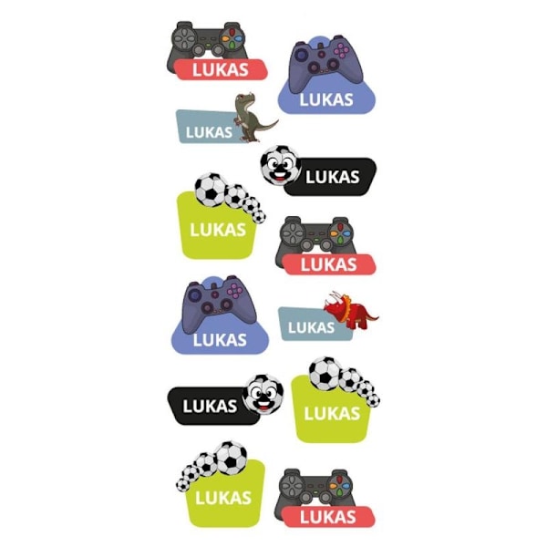 Navnemærkater Lukas - Tinka