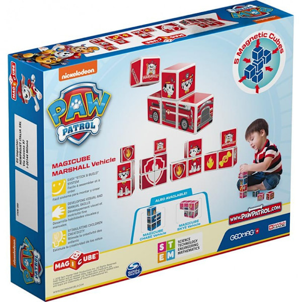 Geomag Magicube Paw Patrol Marshall vehicle