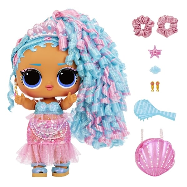 L.O.L. Surprise! Big Baby Hair Hair Hair Docka, Splash Queen