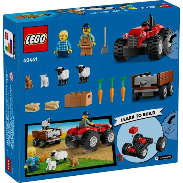 Lego City 60461 Röd jordbrukstraktor med släp och får