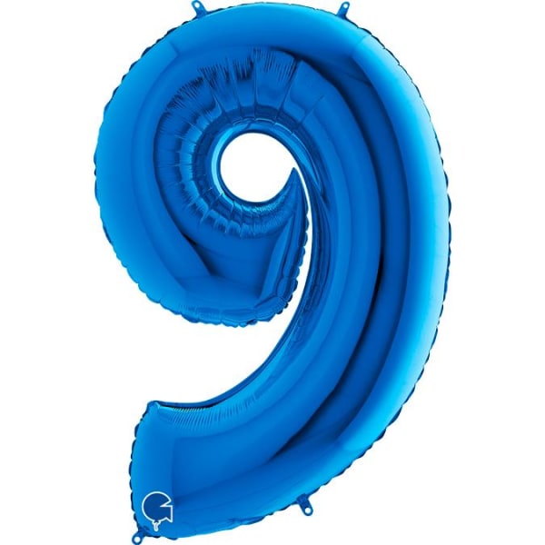 Large Number Ballon i Folie 9, Blå
