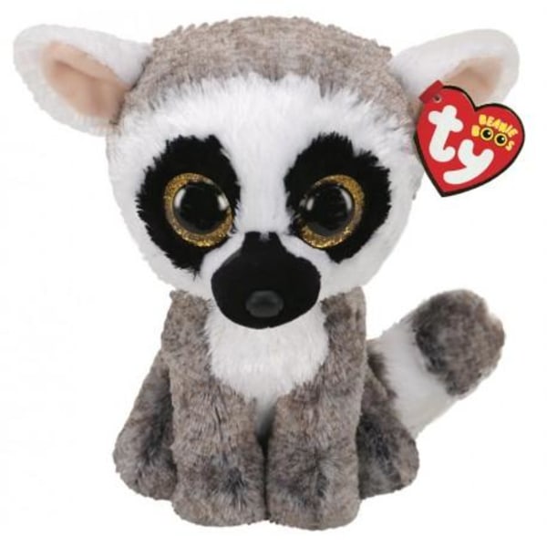 TY Blødt legetøj Linus Lemur, 23 cm